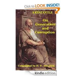 On Generation and Corruption Aristotle  Kindle Store