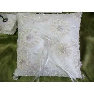  Fancy That Silk and Lace Ring Bearer Pillow: Home 