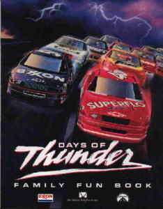 Days of Thunder Movie Family Fun Book Exxon promotion 1990 Nascar 