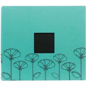   Crafts Patterned Postbound Album 12X12 Green Poppys