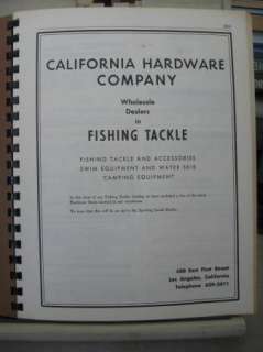 1970 Fishing Tackle Catalog California Hardware Company 1970 Edition 