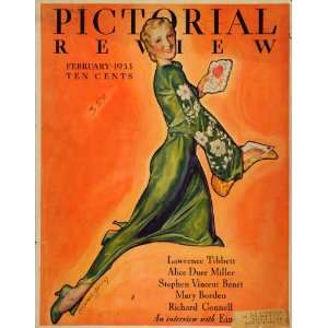 1933 Cover Pictorial Review Magazine McClelland Barclay Tibbett Woman 