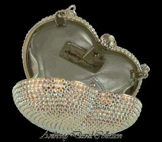   Heart Evening Bag Handbag w/ Swarovski Crystal AD129   Aurora Borealis