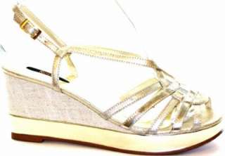Reba Overtime Wedge Sandals Womens Shoes Platinum 8.5  