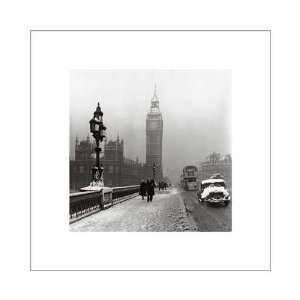  Big Ben Winter In London, 1955 Poster Print