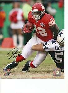 Dwayne Bowe signed K C Chiefs 8 X 10, w/ COA  