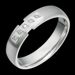  Bryana   Exquisite White Gold Ring Wedding Band   Comfort 
