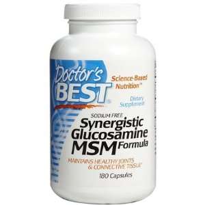 Doctors Best Synergistic Glucosamine MSM Formula Caps, 180 ct (Pack 