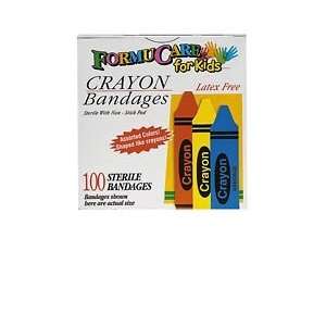   for Kids Bandages, Crayon Strips, Adhesive, 100/box 