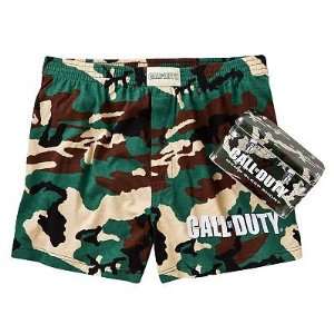 Call of Duty Mens Sleep Shorts Boxers size L in decorative can   100% 