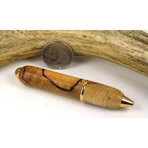 Spalted Maple Bullet Pen With a Gold Finish Office 