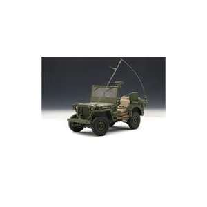  Willys Jeep 1/18 Army Green w/Accessories Included: Toys 