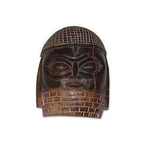   NOVICA Ivoirian wood mask, Bundu King Ife