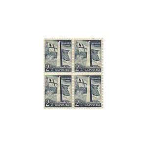 Bunker Hill Monument and Ma Flag Set of 4 X 2.5 Cent Us Postage Stamps 