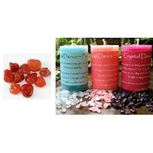    Carnelian Crystal Dance Candles by Montserrat