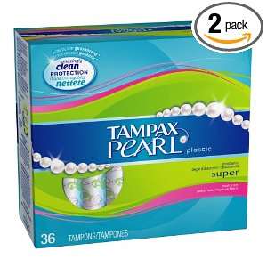   Plastic, Super Absorbency, Fresh Scent Tampons, 36 Count (Pack of 2