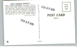 Fort Gordon GA Military Testing Postcard  