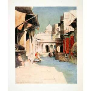  1912 Color Print Jeypore India Menpes Mortimer Luddington 