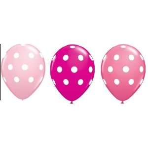    30ct Assorted Pink Polka Dot Latex Balloons: Everything Else
