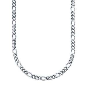  Stainless Steel 24 inch Figaro Link Necklace: Jewelry