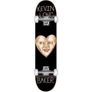 Baker Long Ugly Heart Face Complete Skateboard   8.0 W/Raw 