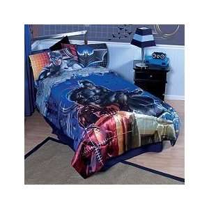   Twin Batman Super Hero Bed Comforter Silky Soft Blue: Home & Kitchen