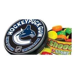  6 Packs of Hockey Puck Gum   Vancouver Canucks