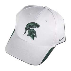  Nike Michigan State Spartans White Coaches Hat: Sports 