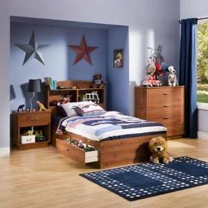   Mates Bed & Bookcase Headboard Set in Sunny Pine Furniture & Decor