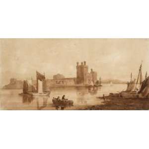   12 inches   Caernarvon Castle With Boats:  Home & Kitchen