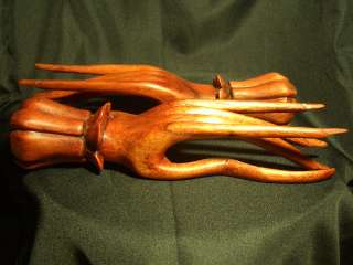 12 Pair of Suar Wood Hand Carved Hands / Fingers