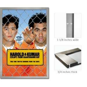  Silver Framed Harold Kumar Escape Guantanamo Bay Poster 