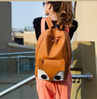   Black Fox Backpack Handbag Brown Schoolbag Bag Satchel Student Gift 76
