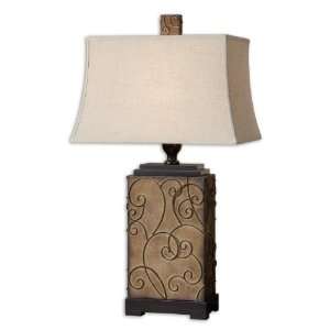  Uttermost 34.5 Calvina Lamps Burnt Ivory With Rustic 