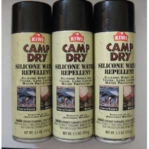  3 Cans Camp Dry Slicone Water Repellent 5.5 Oz. Sports 