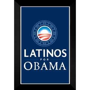   Barack Obama 27x40 FRAMED Latinos Campaign Poster 2008