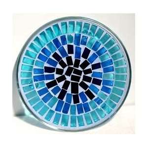  Candle Holder Blue Mosaic Plate (CH11DB) Beauty