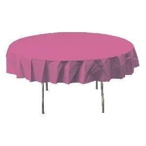  Plastic Round Table Cover, Candy Pink