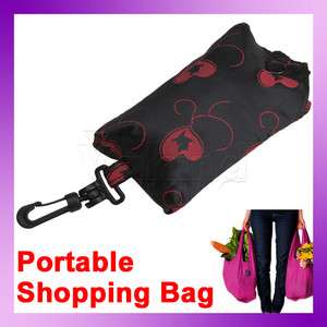 Portable Women Girls Eco Foldable Folding Reusable Shopping Bag Tote 