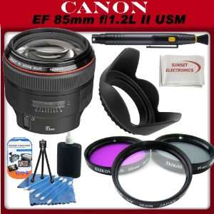  Canon EF 85mm f/1.2L II USM Autofocus Lens With SSE Lens 