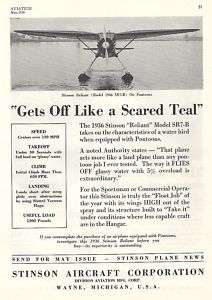 1936 Stinson Reliant Aircraft ad 7/20/11a  