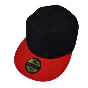  2 Tone Black/Red Fitted Baseball Cap 7 Everything Else