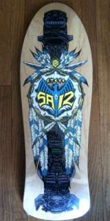 NOS Old School Powell Peralta Steve Saiz Feathers Skateboard Deck 