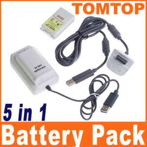 4800mAh Battery & Charger Cable Kit For Xbox 360 W  
