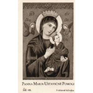 Vintage Religious Card, Czechoslovakia: PANNA MARIA USTAVICNE POMOCI 