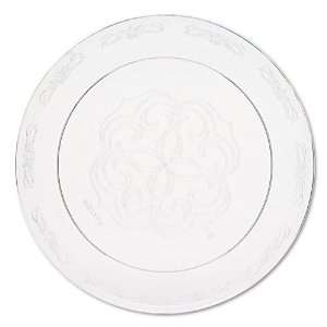 Tablemate : Plastic Dinnerware, Plates, 7 1/2 Diameter, Scroll, Clear 