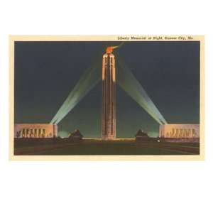  Night, Liberty Memorial, Kansas City, Missouri Premium 