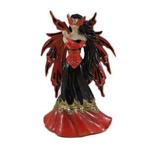  Mask of Autumn Fairy Figurine Trinket Box Bejeweled