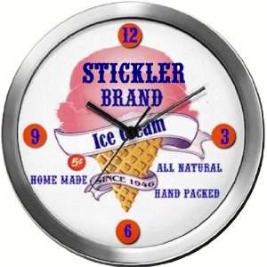  STICKLER 14 Inch Ice Cream Metal Clock Quartz Movement 