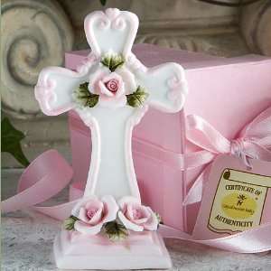 Capodimonte Collection pink cross figurines:  Home 